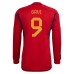 Prima Maglia Spagna Mondiali 2022 Pablo Paez Gavi 9 Manica Lunga